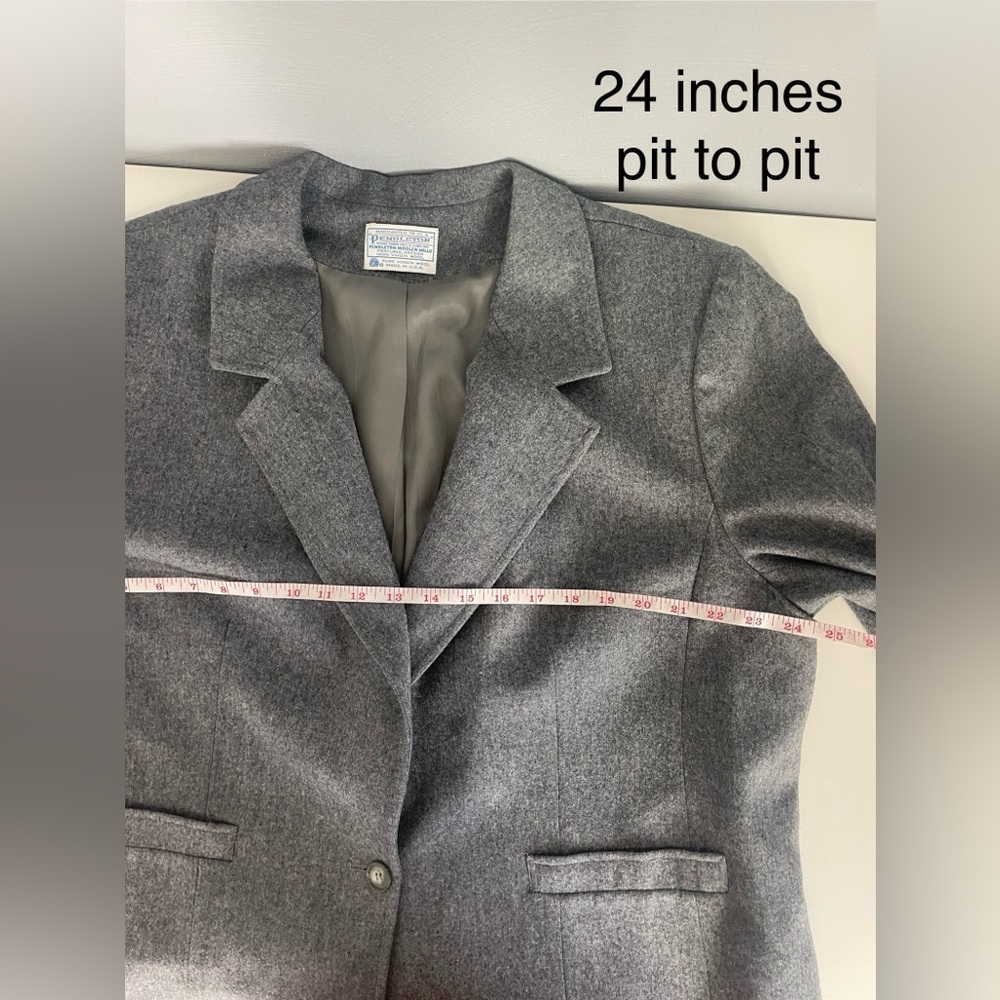 Authentic Pendleton Grey Wool Jacket, Fully Lined… - image 5
